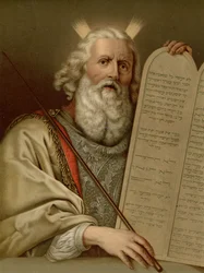 Moses mit den neuen Gesetzestafeln